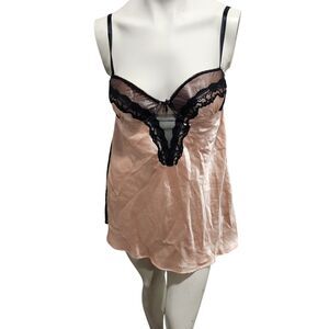 California Dynasty Lingerie Babydoll Slip Dress Womn SZ Med Vintage Y2K Coquette